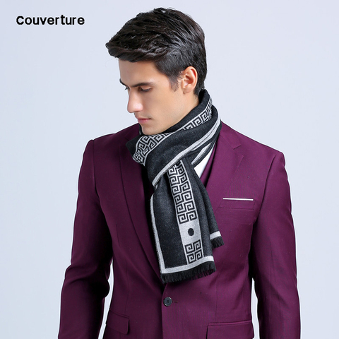 New letter luxury brand Business mens Scarf silk Cashmere scarf Shawl good quality winter Warm Scarves Men 180*30 cm ► Photo 1/6