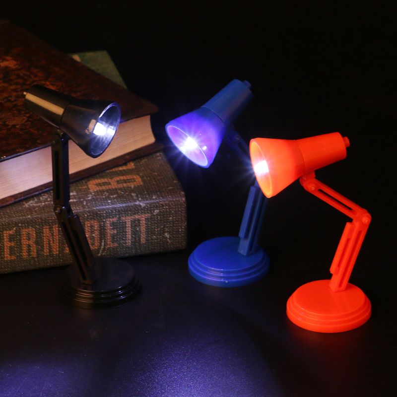 1/6 Scale Dollhouse Miniature LED Desk Lamp Light for Kids Pretend Play Toy Kit