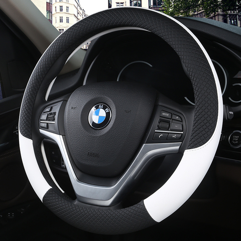5 Color Sport Auto Steering Wheel Covers Anti-Slip Leather  Car Steering-wheel Cover Car-styling Anti-catch Holder Protor ► Photo 1/6