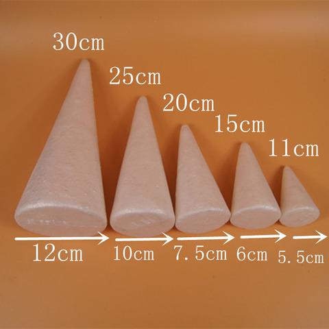 24*9cm/2pcs,Foam Solid Cone, Polystyrene Balls Styrofoam Bear,DIY Kids Toy,Christmas Birthday Hallowen Party Decorations ► Photo 1/3