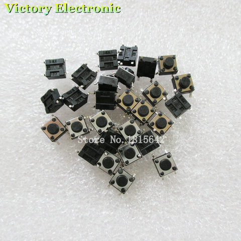 100PCS SMD Switch 6*6*4.3mm 6*6*5mm 6/7/8/9/10/11/12/13/14/17 6X6 4Pin Tactile Tact Push Button Micro Switch Self-reset Switches ► Photo 1/1