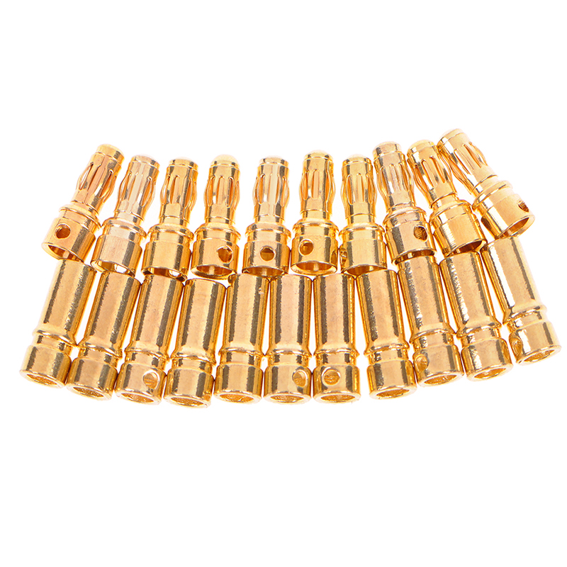 10 Pair 3.5mm Bullet Connector Gold Plated Banana Plug 40A Rated