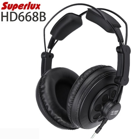 Original Superlux HD668B professional semi-open studio standard dynamic headphones monitoring for music detachable audio cable ► Photo 1/6