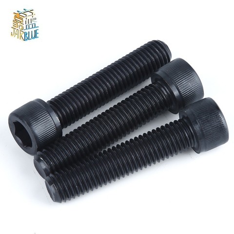 Metric Thread DIN912 M3 Black Grade 12.9 Alloy Steel Hex Socket Head Cap Screw Bolts M3*(3/4/5/6/7/8/9/10/12/14/15~50) mm ► Photo 1/3