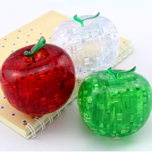 Popular 44 Pieces Shape Components 3D Crystal Puzzles Apple Jigsaw Puzzles Assembly DIY Toy New HOT ► Photo 1/6