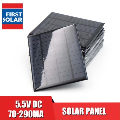 Solar Panel 5.5V Mini Solar System DIY For Battery PV Cell Phone Chargers Portable 70mA 80mA 100mA 110mA 160mA 180mA 291mA ► Photo 1/1