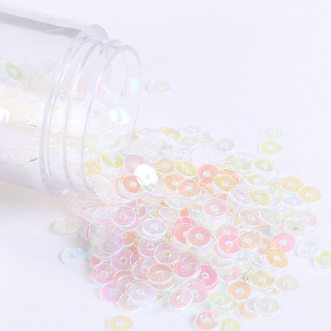 2000Pcs/Lot  AB Transparent Sequin 4mm Flat Round PVC Sequins Paillettes Sewing Wedding Craft,Women Garment Film Accessories ► Photo 1/2