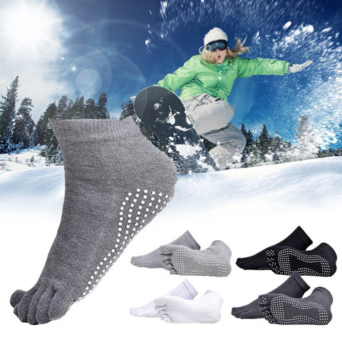 Outdoor Sports Fitness Socks Five-toe Anti-skid Breathable Climbing Camping Hiking Running Cycling Yoga Men Socks Black Gray ► Photo 1/6