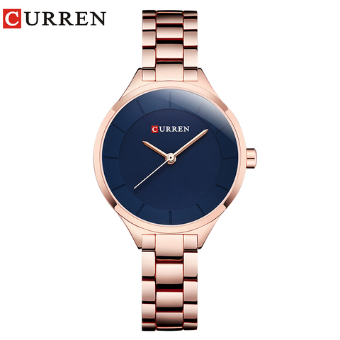 CURREN Top Brand Fashion Ladies Watches Stainless Steel Band Quartz Female Wrist Watch Ladies Gifts Clock Relogio Feminino ► Photo 1/6