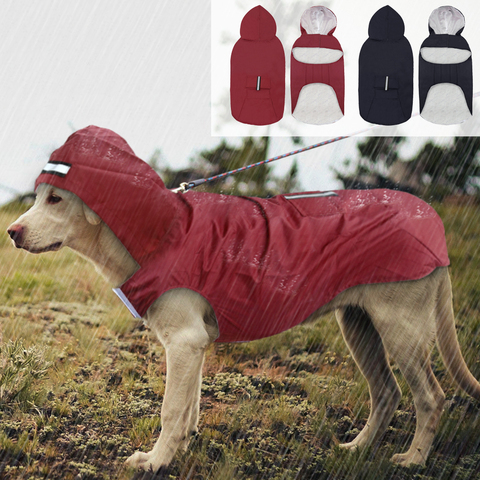Pet Large Dog Raincoat Waterproof Big Dog Clothes Outdoor Coat Rain Jacket For Golden Retriever Labrador Husky Big Dogs 3XL-5XL ► Photo 1/6