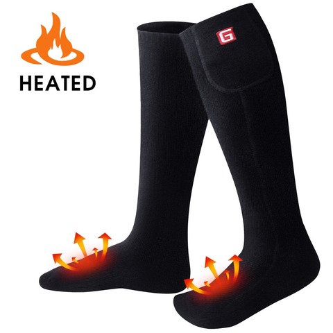 Winter Warm Heated Socks 3.7-Volt Black Feet Warmer Rechargable Battery Heating socks men and women for Cold Winter ► Photo 1/6