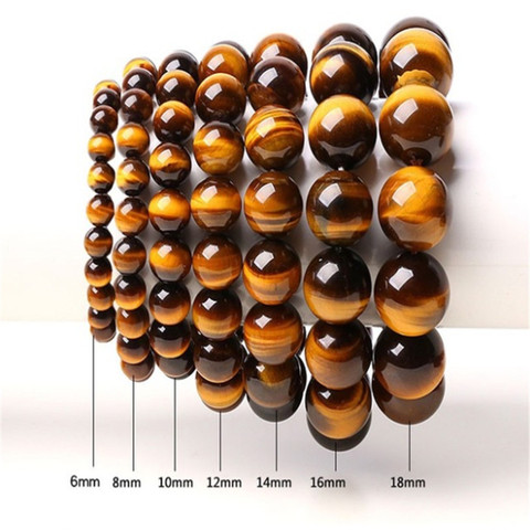 Wholesale Free Shipping 6 8 10 12 14 16 18 20 mm Natural Tiger Eye Volcanic Lava Stone Round Beads For Bracelet Jewelry Making ► Photo 1/6
