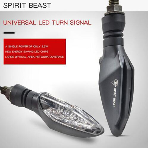 SPIRIT BEAST Motorcycle Signal Lights Modified Lights Waterproof Turn Lights LED Direction Lights Decorative Super Bright ► Photo 1/6