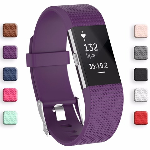 Best price Wristband Wrist Strap Smart Watch Band Strap Soft Watchband Replacement Smartwatch Band For Fitbit Charge 2 ► Photo 1/6