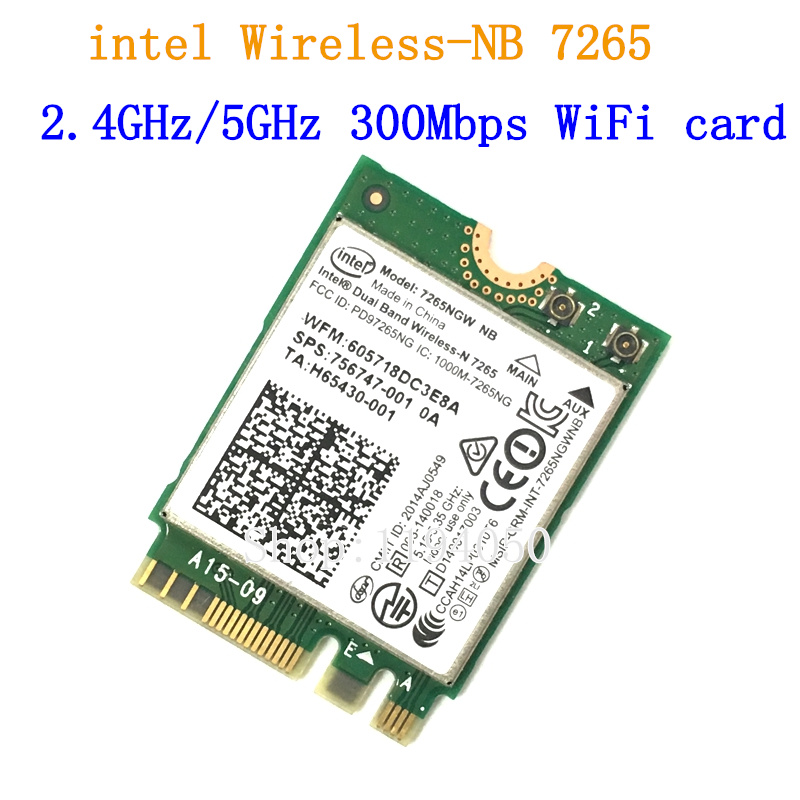 Adaptateur Wi-Fi pour Intel Wreless-N 7265 7265NGW BN 2.4G BT 4.0