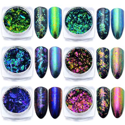 Nail Sequins Aluminum Flakes Mirror Glitter Foil Manicure Nail Art  Decoration