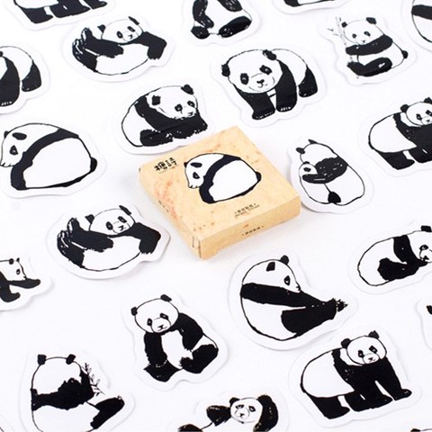 45 Pcs /Pack Cute Animals Panda Decoration Adhesive Stickers Diy Cartoon Stickers Diary Sticker Scrapbook Stationery Stickers ► Photo 1/6