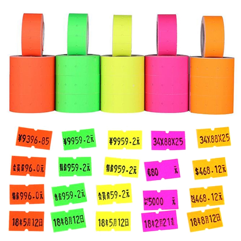 500Pcs/Roll Colorful Price Label Paper Tag Mark Sticker For MX-5500 LabellePLUS 
