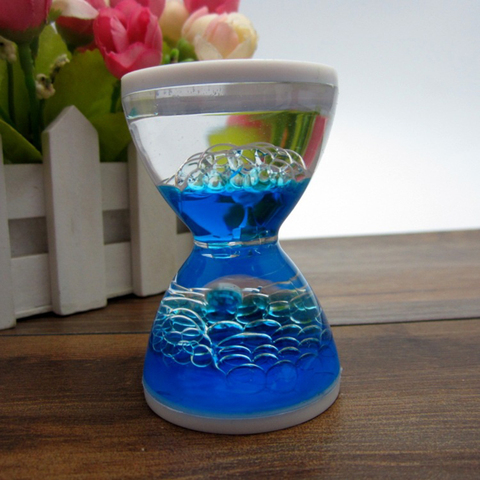Oiling Cup Liquid Timer Yoga Slim Hourglass Crystal Liquid Hourglass Ornament Decoration ► Photo 1/6
