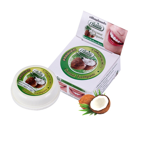 10g/25g Toothpaste Natural Coconut Herb Clove Mint Flavor Tooth Whitening Tooth Paste Kit Dentifrice Remove Stain Teeth Cleaning ► Photo 1/6