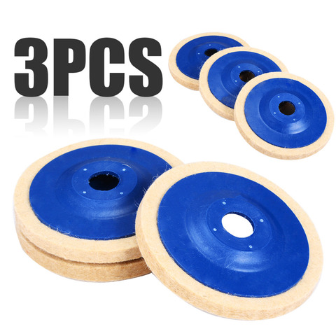 3pcs 4 Inch Wool Polishing Pads Buffing Angle Grinder Wheel Felt 100mm Polishing Disc Pad Set Useful Abrasive Tools ► Photo 1/6
