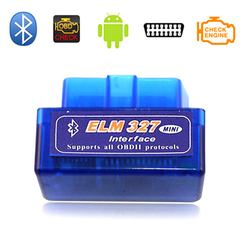 WILDAUTO Super Mini ELM327 Bluetooth Interface V2.1 OBD2 II Auto Diagnostic Tool ELM 327 Work ON Android Torque/PC ► Photo 1/6