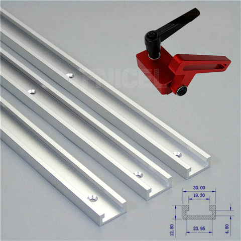 Aluminium Alloy T-track Slot Miter Track Jig Fixture T-Slot And Track Stop for Carpenter Manual Router Table Woodworking Tools ► Photo 1/6