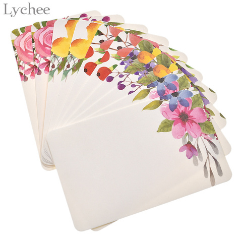 Lychee Life 50pcs Handmade Flower Message Scrapbook Paper Card DIY Greeting Cards Postcards Party Wedding Invitation Cards ► Photo 1/6