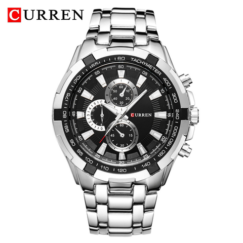 CURREN 8023 Quartz Watch Men Waterproof Sport Military Watches Mens Business Stainless Steel Wristwatch Male Clock reloj hombre ► Photo 1/6
