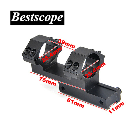 Tactical Gun AR15 Rifle Optic Scope Mount 25.4mm Rings Rifle Scope Mount Adapter 11mm Picatinny Rail With Hex Wren ► Photo 1/6