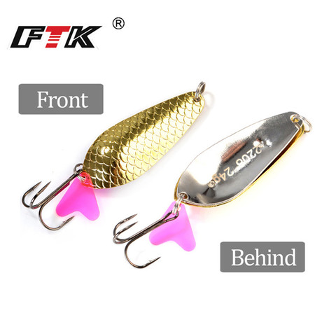 FTK  Fishing Lure 1PC 24g/30g/35g/42g Spoon Noise Sequin Paillette Carp Hard Fishing Baits With Mustad 34647-BN Treble Hook Lure ► Photo 1/6