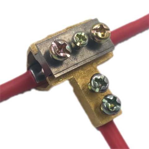 New wire terminals block quick lock wiring connector T cable clamp shunt 120-300 copper 3pin cable Crimp Electrical Supplies ► Photo 1/6