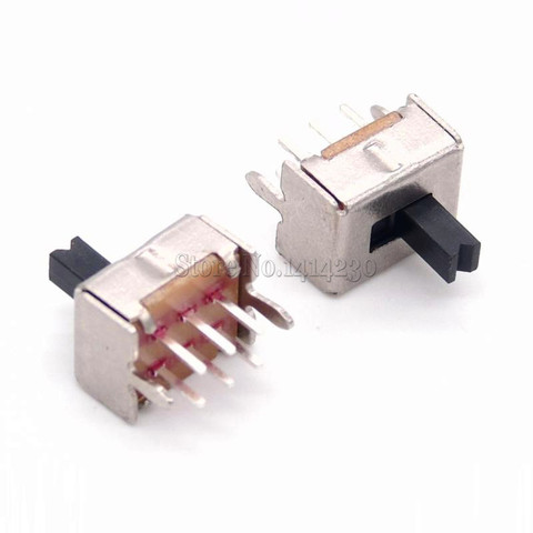 10PCS Toggle switch SS22D07 2P2T 6Pins DPDT Vertical Handle high 4mm SS22D07VG4 ► Photo 1/2
