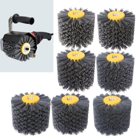 Deburring Abrasive Wire Drawing Round Brush Head Polishing Grinding Tool Buffer Wheel For Furniture Wood Sculpture Rotary Drill ► Photo 1/5