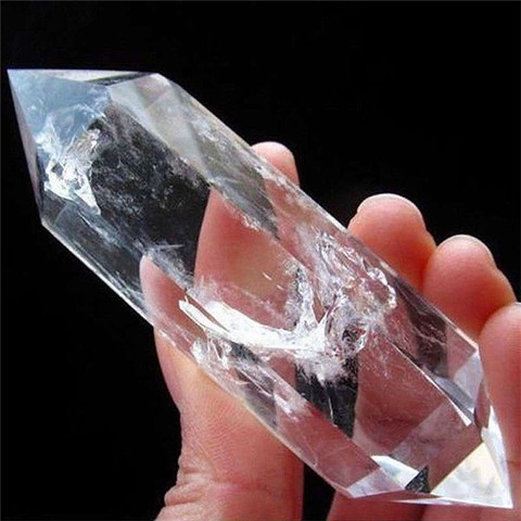 50-60MM 100% Natural White Fluorite Crystal Quartz Crystal Stone Point Healing Hexagonal Wand Treatment Stone Dropshipping ► Photo 1/6