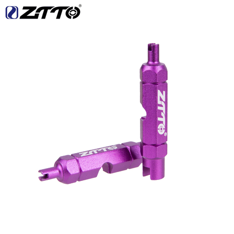 ZTTO MTB Bicycle Multifunctional Valve Tool Road Bike Aluminum Alloy Schrader/Presta AV/FV Nozzles Tube Core Wrench Removal Tool ► Photo 1/6