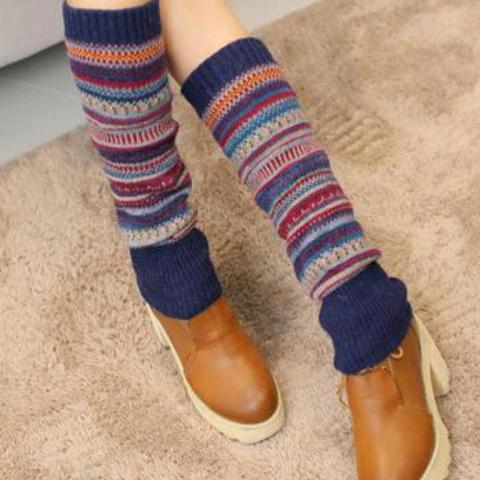 2022 Newly Design Women Winter Warm Leg Warmers Wool Knitting High Knee Socks Boot Cuffs Fashion Girls Gift Gaiters ► Photo 1/6