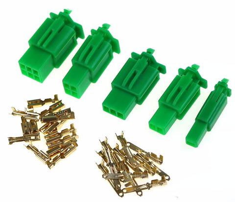 2.8mm 1/2/3/4/6 pin Automotive 2.8 Electrical wire Connector Male Female cable terminal plug Kits Motorcycle ebike 1set green ► Photo 1/4
