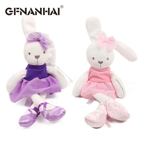 1pc 42cm cute rabbit wear cloth with dress plush toy stuffed soft animal dolls Ballet rabbit for baby kids birthday gift ► Photo 1/6