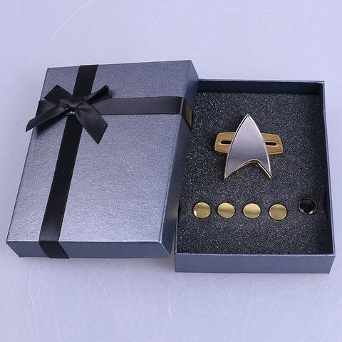 ST Badge Star Voyager Communicator The Next Generation Metal Badges Pin&Rank Pip/Pips 6pcs Set Cosplay Prop ► Photo 1/6