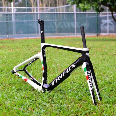 TRIFOX Carbon Road Bike Frame disc brakes Di2 Mechanical 3K