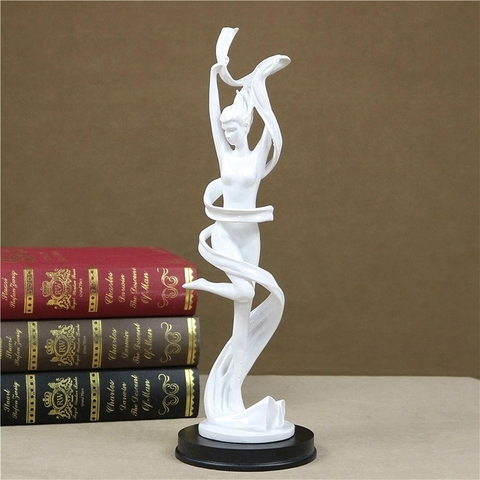 Sexy Lady Dancing Figurine Handmade Resin Rhythmic Gymnastics Girl Miniature Decor Souvenir Gift and Craft Ornament Accessories ► Photo 1/6