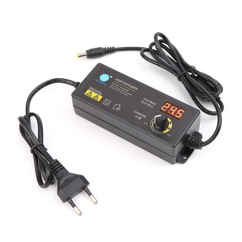 Adjustable Power Adapter With Voltage Digital Display Screen 3V-12V 5A EU Plug ► Photo 1/6