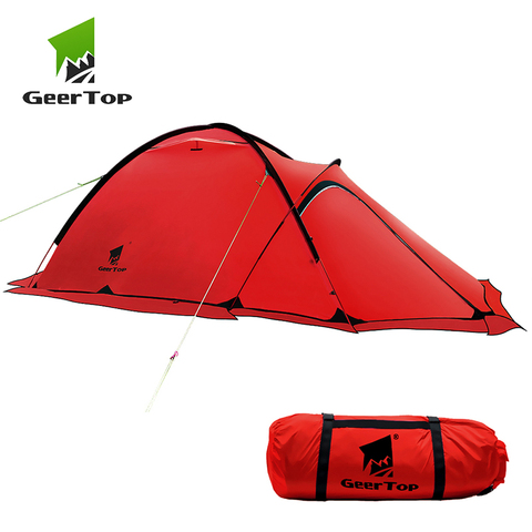 GeerTop Winter Alpine Tent Ultralight Waterproof 2 person 4 Season Outdoor Mountain Camping Tents Safe Reflect Belt Hike Tourist ► Photo 1/6