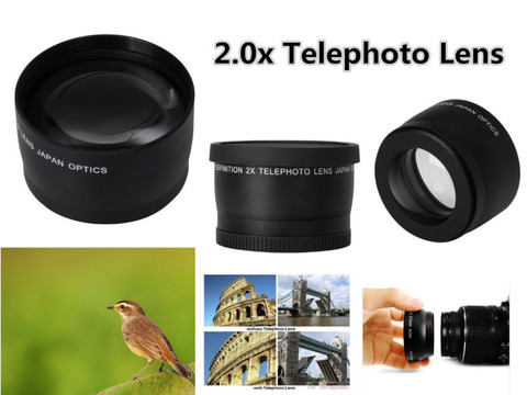 limitX 49mm 2X magnification Telephoto Lens for Canon EOS M5 M6 M50 M10 M100 with 15-45mm Lenses Camera ► Photo 1/1