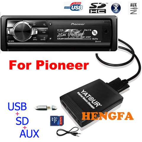 Yatour Car Audio MP3  Player for Pioneer DEH-P900 KEH-P6200-W MEH-P055 DEH-88 Digital Music Changer USB MP3 AUX BT Adapter ► Photo 1/6