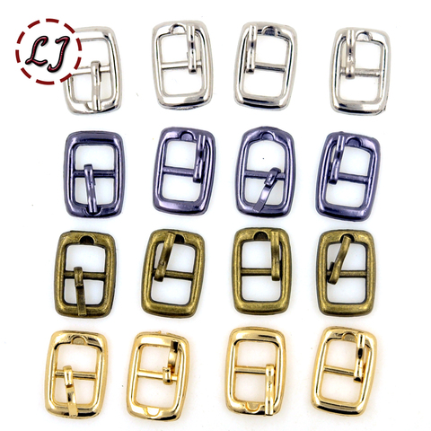 Hot sale 30pcs/lot silver gun-black gold bronze 8mm small Square round alloy metal shoes bags Belt  Buckles DIY sew accessories ► Photo 1/4