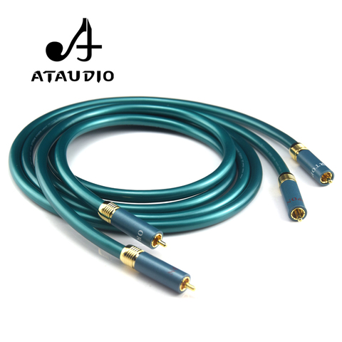ATAUDIO Hifi RCA Cable Hi-end CD Amplifier Interconnect 2RCA to 2RCA Male Audio  Cable 1m 2M ► Photo 1/6