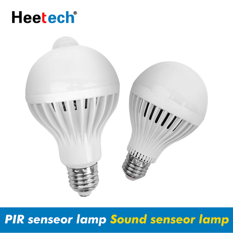 E27 LED PIR Motion Sensor Lamp Smart Light Bulb 5W 7W 9W AC 110V 220V Led Lamp Night Infrared Body Sound Light For Home Stair ► Photo 1/6