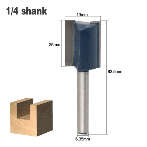 1pc 6.35mm Shank Straight End Mill 1/4